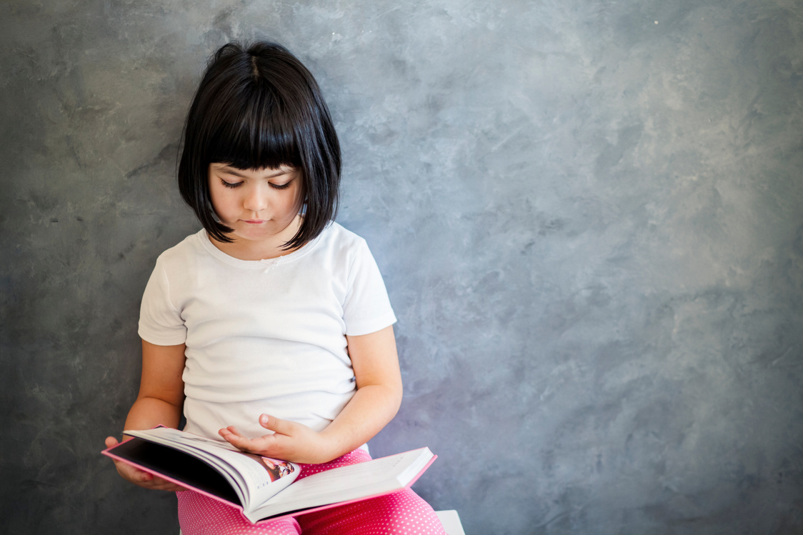 Cute Black Hair Little Girl  